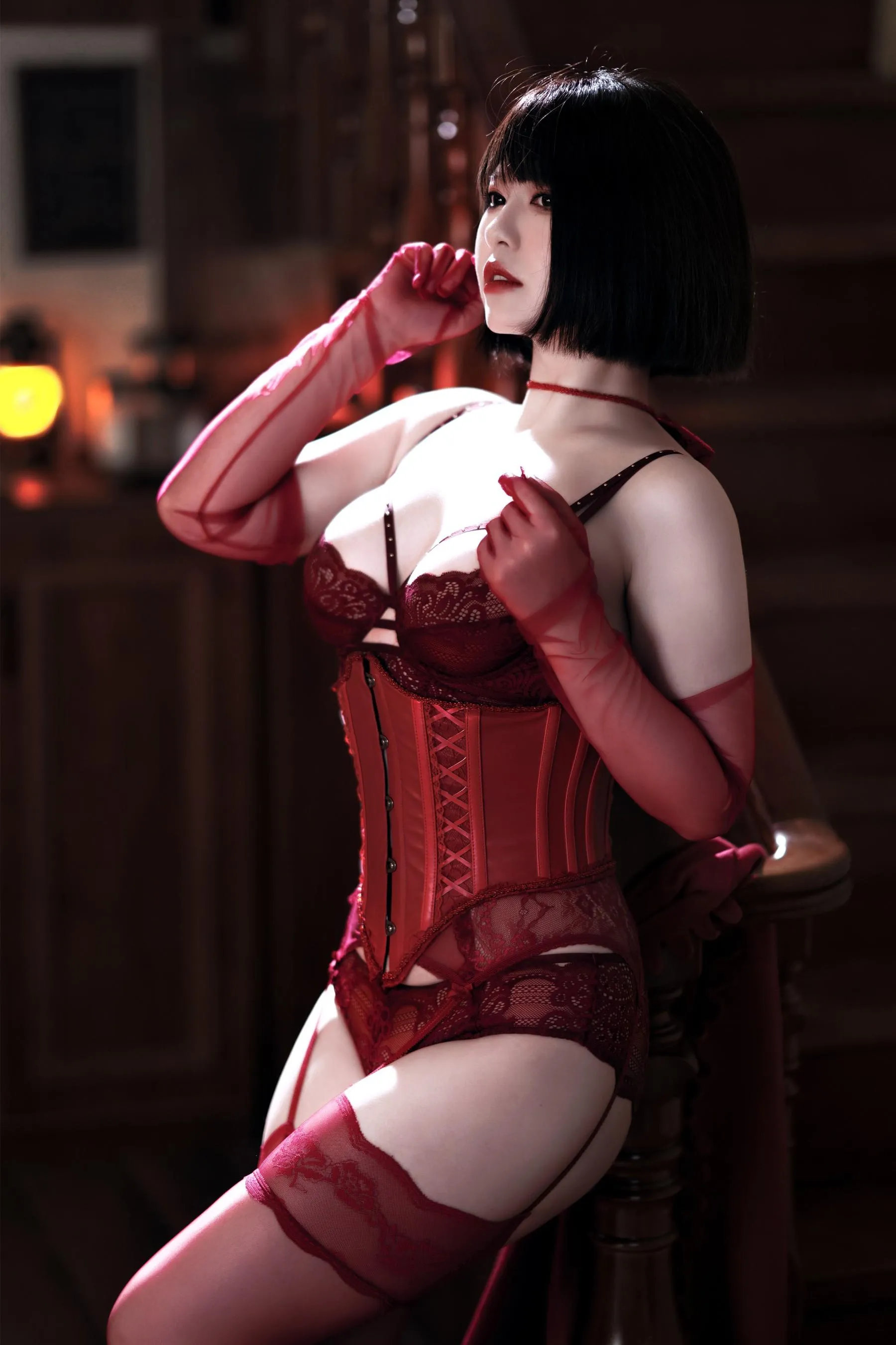 半半子 – NO.67 RED 赤紅 Vol.03 [57P]插图7